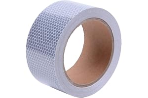 2in x 16.5ft Reflective Tape, ONTWIE Silver Marine Safety Warning Tape Waterproof, Solas Grade Pressure Sensitive Adhesive Film for Automobile, Bike, Truck, RV
