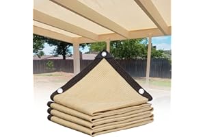 BEERMMAY HUIPYOU 2x3m 4x6m 6x10m Serres Filet D'Ombrage Oeillets, Voile D'ombrage Rectangulaire Couvert Végétal Toile Pergola Terrasse Extérieur Jardin Camping Piscine Anti-âge (Size : 2x3m(6.6x10ft)) Café