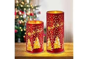‎MJ PREMIER MJ PREMIER Weihnachten Deko Lampe, Weihnachts Muster mit Lichtkette und Timer Funktion, Atmosphäre Lichter für Weihnachts Party Karneval Dekoration Weihnachts innen
