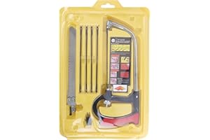 RUCUDIM Set di seghe a mano multifunzione universale per seghetto in acciaio HSS con lame intercambiabili, mini sega a mano, strumento per la lavorazione del legno, utilizzabile come sega per travaglio,