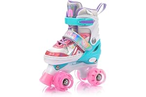 ‎METEOR Wrotki dla Dzieci Małe Rozmiary 27 do 37 Damskie Dziecięce Idealne dla poczatkujących Regulowane Wygodne Lekkie Bezpieczne ABEC 7 Regulowany Rozmiar meteor