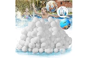 VAZILLIO Filterballs 1500g Pool Filterbälle ersetzen 54kg Filtersand für sandfilteranlagen, Schwimmbad, Filterpumpe, Aquarium Sandfilter