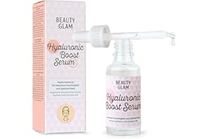‎BEAUTY GLAM Gesichtsserum für intensive Feuchtigkeit & glattere Haut - Vegan, silikonfrei, ohne Farbstoffe & Parfum, Made in Germany, BEAUTY GLAM - Hyaluronic Boost Serum - 30 ml
