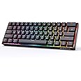 DIERYA x KEMOVE 60% Mechanical Gaming Keyboard, RGB Backlit Wired PBT Keycap Waterproof Type-C Mini Compact 61 Keys Computer Keyboard with Full Keys Programmable (Gateron Optical Brown Switch)