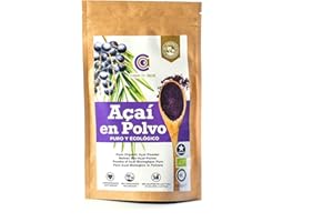 CASA DO AÇAI Açaí Puro Ecológico en Polvo Biológico Orgánico, Hecho 100% de la Pulpa de Açaí, Superalimento de Cultivo Nativo de la Amazonia (100g)