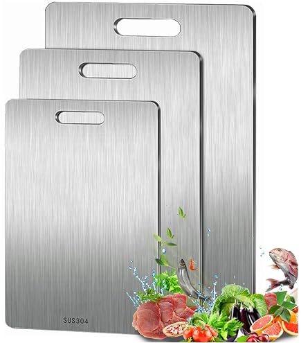 Tagliere In Acciaio Per Cucina Tagliere In Acciaio Inox Doppio Lato Piano Lavoro Bar Ristorante Impasto, In Titanio, Adatto Per Vari Alimenti, Pasta, Forno, Cucina, 34 X 23 Cm Spianatoia Acciaio Inox