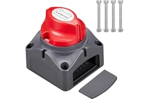 Spurtar Battery Isolator Switch 12V 24V 48V 275A Master Battery Kill Switch Power Cut Off Shut Off Selector for Car RV ATV UTV Vehicle Boat On-Off