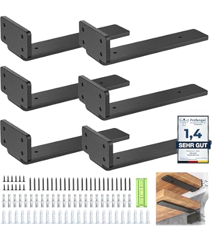 Staffe Per Mensole MLOQI - 4 Pezzi In Acciaio, Reggimensola Da Muro Per Carichi Pesanti, 35 Cm - Foto 6