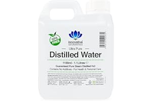 INNOVATIVE NATUROPATHICS Eau distillée - distillation vapeur 100% pure d’H2O - 1 100 ml