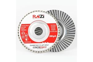 KLENBO Diamant-Flip-Schleifscheibe geeignet für Stein, Beton, Glas und Metall，115 x 22,23 mm Diamant-Lamellenscheibe(#200)