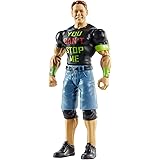 WWE MATTEL John Cena Basic Series #113 Action Figure in 6-inch Scale with Articulation & Ring Gear, Multi (GLB17)