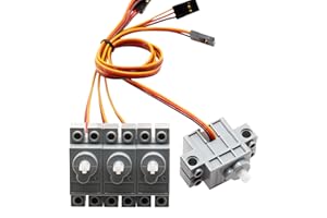 SEENGREAT Geek Servo Programmable Servo Compatible with Standard Building Blocks and Micro for Bit/Ardui/Raspberry Pi Mini Cross Output Shaft 270 Degree Rotation 4pcs servo