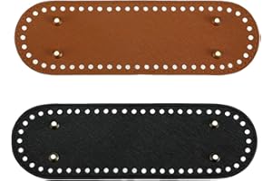 EODKSE Pack de 2 Bases de Cuero para Bolsos de Ganchillo - Cojín Inferior y Base para Bolso Crochet, Accesorios de Bricolaje para Bolsos de Tejer y Hombro (26x8cm),
