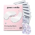 Under Eye Gel Patches with Peptides - Firming Under Eye Patches for Dark Circles - Iridescent Eye Patches for Puffy Eyes - Eye Patch with Rice Extract - Vegan Eye Masks Skincare, 24 Pairs
