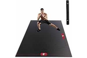 HAPBEAR Large Exercise Mat, 183×122cm/ 213×152cm×8mm, Non-Slip, Ultra Durable, Large Yoga Mat for Home Gym, Fitness, Yoga, Pilates, Stretching, Push-ups, Gymnastics