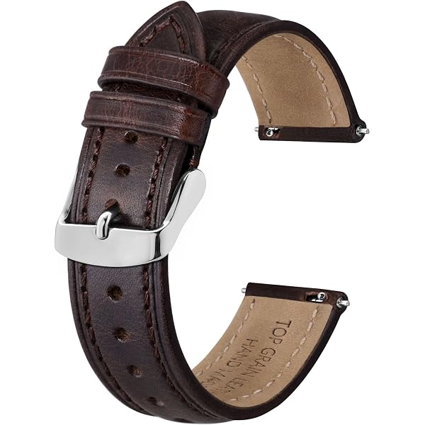 Cinturini Orologio In Pelle Vintage BISONSTRAP - Larghezze Da 14mm A 24mm, Fibbia In Acciaio, Effetto Usurato