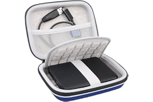 Lacdo Housse de Protection pour Disque Dur Externe Portable pour Seagate Game Drive pour PS4, Seagate Portable/Expansion, WD Elements/Black P10/My Passport 2,5" 1To 2To 3To 4To 5To HDD Antichoc, Nior