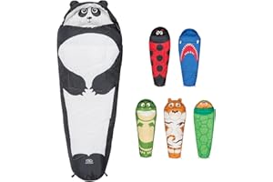 Kids Sleeping Bag by Highlander - Mummy Style - Themed Carry Backpack for Easy Transportation - Lightweight and Warm - Perfect for Camping, Hiking, and Sleepovers. Junior Warm Snuggle Sleeping Bags