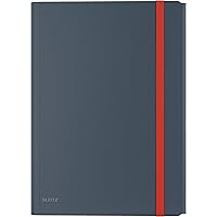 Leitz A4 Eckspannermappe mit Innentasche, Für 150 Blatt, Samtgrau, Cosy-Serie, 46190089