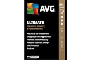 ONEFUN AVG Ultimate 2025 Antivirus Package | 10 Devices | 1 Year with AVG Secure VPN, Cleaner, and AVG TuneUp | PC, macOS, iOS and Android | Activation Code by Post
