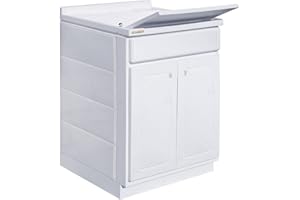 Trioplast Yellowshop - Mobile Pilozza Lavatoio Lavapanni Lavanderia Due Ante In Resina Da Esterno Ed Interno Bianco Cm 60x60 e 60x50 Altezza 84 (Cm L.60 x P.60 x H.84)