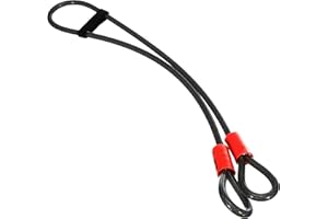 Kryptonite KryptoFlex Security Cable, 2.6FT/4FT/7FT/30FT Long Braided Steel Flex Bike Lock Anti-Theft Cable with Looped Ends for Outdoor Equipment, U-Lock and Padlock, 5mm-10mm Thick