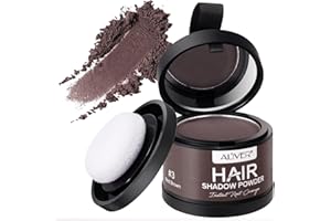 ZOXPM Retouche Racines Cheveux, 4g Poudre de Racine de Cheveux, Poudre capillaire, Densificateur de cheveux, Hairline Cover Up Powder pour Homme et Femme (Brun Moyen)