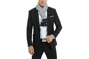 WANYING Soie Synthétique Écharpe pour Homme Double Couche Casual Business pour Automne Printemps - 170× 30 cm