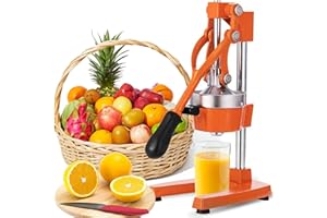 ONAHA Manual Lemon Press, Citrus Press, Fruit Press, Metal Material Suitable For Various Commercial And Family Gatherings, Can Be Used For Dragon Fruit, Pomegranate, Orange, Watermelon (Orange)