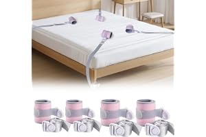 Lvyeyung Medical Restraints with Quick Release Buckles, Upgraded Bed Restraints Belts for Both Arms and Legs, Hospital Limb Holder for Wrists and Ankles, 70'' Straps for Queen Size Bed (Pink 4Pcs)