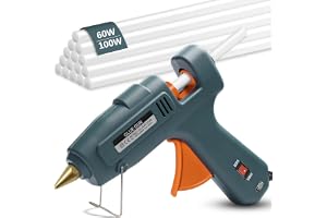 YESLUSY Limpistol, 60 W/100 W varmlimpistol med dubbel temperatur, med 15 limpinnar (11 mm x 200 mm), 3 min uppvärmningstid för gör-det-själv, hantverk och reparationer