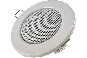 PRODUCTS_ID ChiliTec Einbaulautsprecher Deckenlautsprecher 12W flach Einbau Decke Wand Rund 80mm Lautsprecher für Büro Küche Wohnzimmer Heimkino Weiß