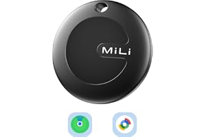 MiLi MiTag Duo Smart Tracker 1-pack för Apple Hitta och Google Find Hub, nyckelhittare för iOS och Android, IP67, utbytbart CR2032-batteri, för nycklar och bagage