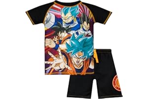 Kostium Kąpielowy Dragon Ball Z dla Chłopców | Kąpielówki Goku dla Chłopców | Zestaw Kąpielowy Anime dla Chłopców, 2 Części