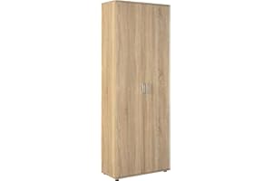 ‎INTER LINK Inter Link – Mehrzweckschrank – Aktenschrank – Allzweckschrank – 2 Türen – inkl. 5 Einlageböden – Melaminbeschichtet – Eiche Sonoma - 70 x 34 x 189 cm - Gallo