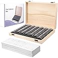 Fippy 100PCS Coin Collection Box, Wooden Coin Collecting Storage Box Coin Cases for Collectors, Fit Coins 18mm 21mm 25mm 27mm 30mm