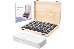 Fippy Rangements pour Pièces de Monnaie, Boite Pieces de Monnaie Collection Comprend 100 Capsules de Pièces de Monnaie pour Collection de Pièces 18mm 21mm 25mm 27mm 30mm