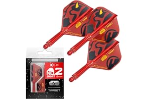 Target Darts Star Wars Darth Maul K Flex Integrated Dart Flights & Shafts | Pack of 3 K-Flex, No.2 & No.6 | Short, Intermediate & Medium Disney K-Flex Accessories