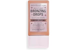 REVOLUTION BEAUTY LONDON Makeup Revolution, Bright Light Bronzing Drops with Hyaluronic Acid, Sun-Kissed Finish, Bronze Scorched, 23ml