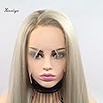 Xweya Long Slver Blonde 13 * 4 Lace Front Wgs Lght Platnum Slver Synthetc Lace Front Wg - View #2