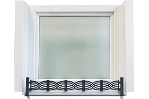 ‎GREEN CREATIONS Blumenkasten Halterung Fensterbank außen - masu BASISSET - Blumenkastenhalterung ohne Bohren, kein Klemmen an der Fassade, sichert Blumentopf, Balkonkasten, Deko (Basisset: waves, Anthrazit)