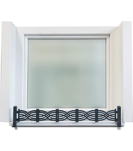 Support De Fenêtre Extensible Sauvic – Ajustable De 70 à 100 Cm, En Acier Peint Blanc – Pour Pots De Fleurs, Stable Et Antidérapant