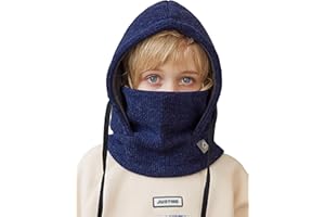 Happy Cherry Kids Balaclava Hat Winter Boys 4-10 Years Neck Warmer Hood Ski Face Mask Hat Children Warm Ski Snowboarding Hiking Cycling