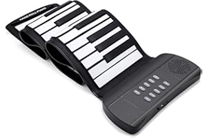 LUJEX Claviers Piano Souple 61 Touches en Silicone Pliable Portable pour Débutants Enfants Musical Jouet