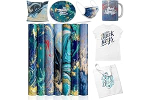 ‎LUCKIGUCK LUCKIGUCK Infusible Transfer Ink Sheets Unschmelzbare Transfer-Tintenblätter, Farb- und Mustertransferfolie (Marmor)