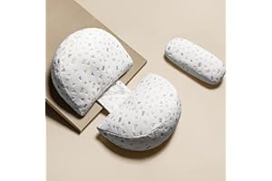 WEIKA Pregnancy Pillow for Pregnant Women,Soft Pregnancy Body Pillow for Sleeping, Support for Bump and Back, Hips, Legs,Maternity Wedge Pillow with Detachable and Adjustable Pillow Cover (Grey)