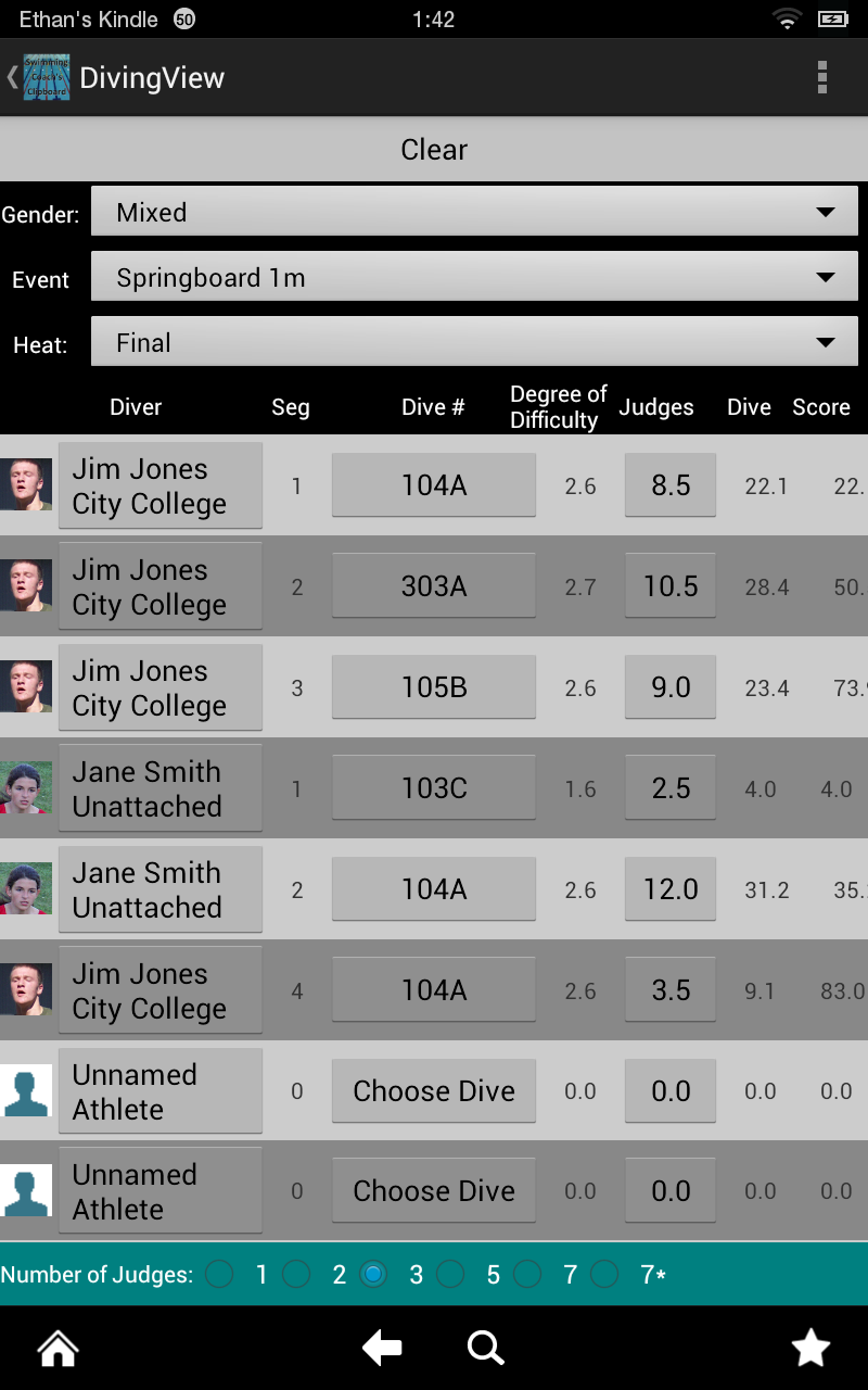 Swimming Coach's Clipboard (Kindle Tablet Edition) Amazon.co.uk Apps