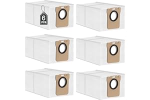 LOOHAOC 6 Bolsas de Aspiradora Compatibles con L10s Ultra/Xiaomi X10+/Dreame L10 Ultra/ L10s Pro Ultra / L20 Ultra/Xiaomi X10+ Robot Aspirador, Bolsa de Repuesto para bolsa de Polvo