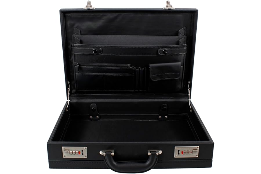 Executive Faux Leather Business Briefcase Attache Travel Case Work Bag AR