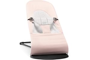 BabyBjörn Hamaca Balance Soft, Algodón/Jersey, Rosa claro/Gris
